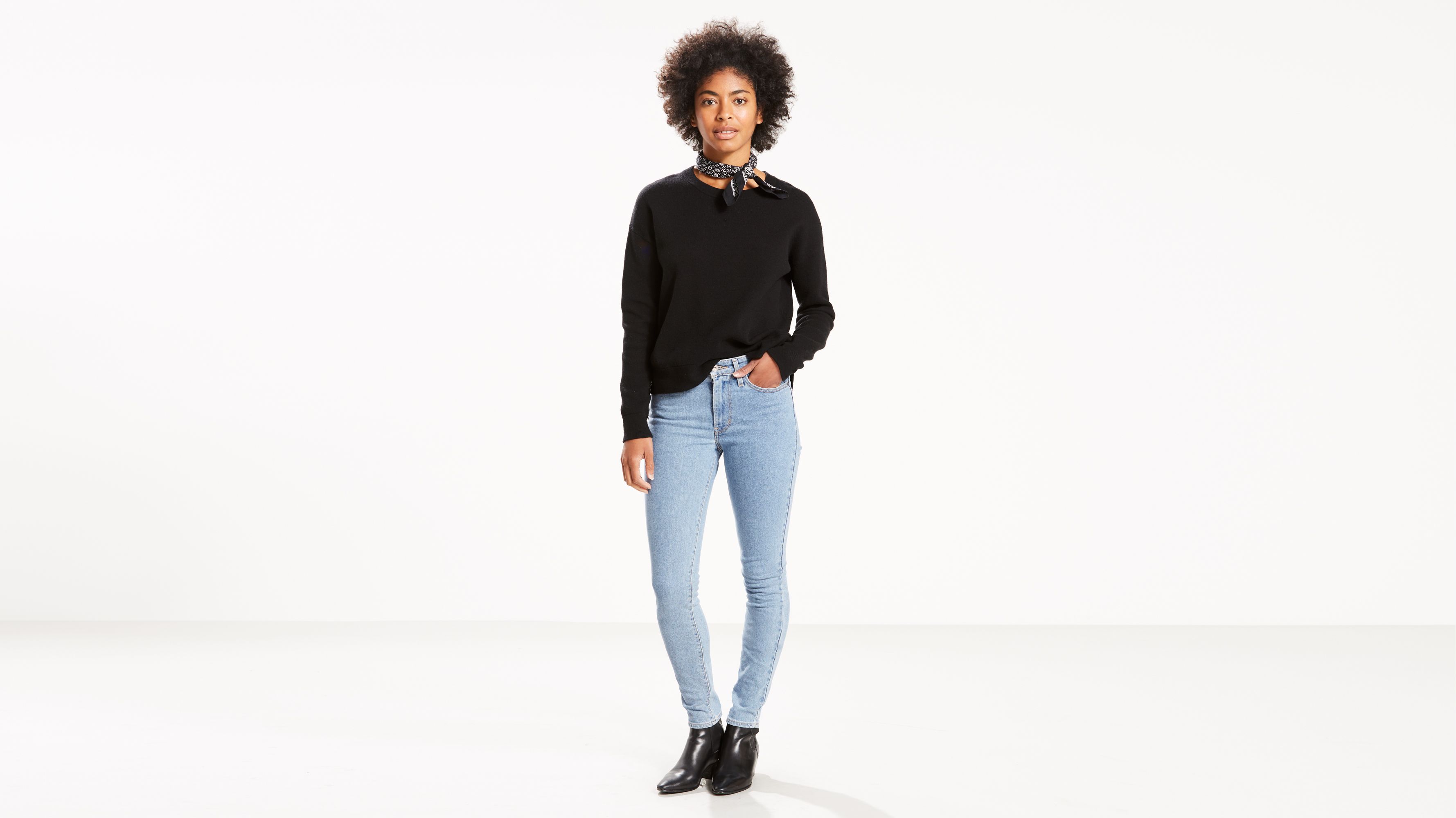 721 high rise skinny jeans blue story