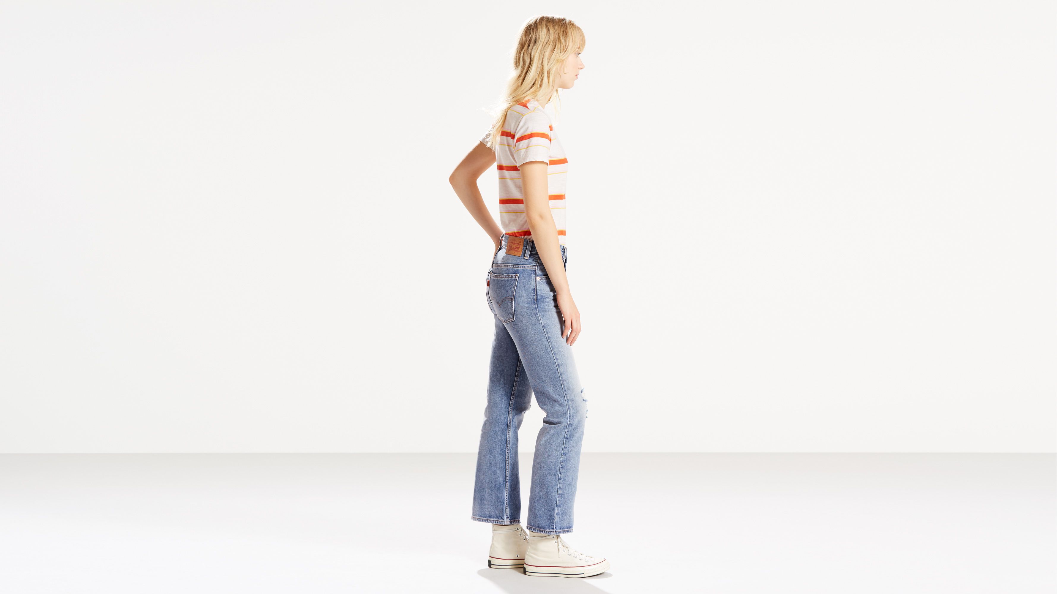 levi's orange tab 517 cropped boot cut jeans